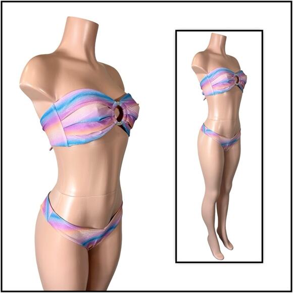 Beach Bunny  Lover Bandeau Top & Tango Bottom - Dawn Ombre $218 - Picture 9 of 12